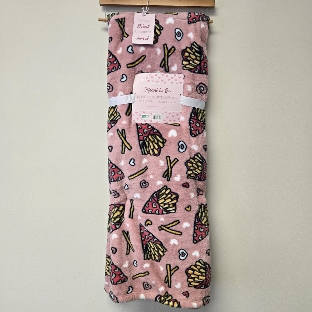 Meant to Be Fries Before Guys French Fry Plush Throw Blanket